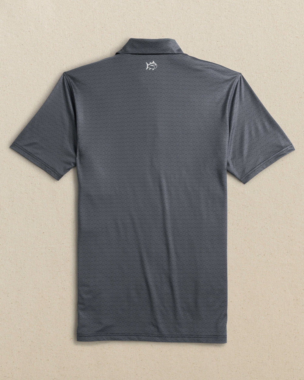 The back view of the Southern Tide Florida Gators Driver ST Geo Printed Polo by Southern Tide - Caviar Black