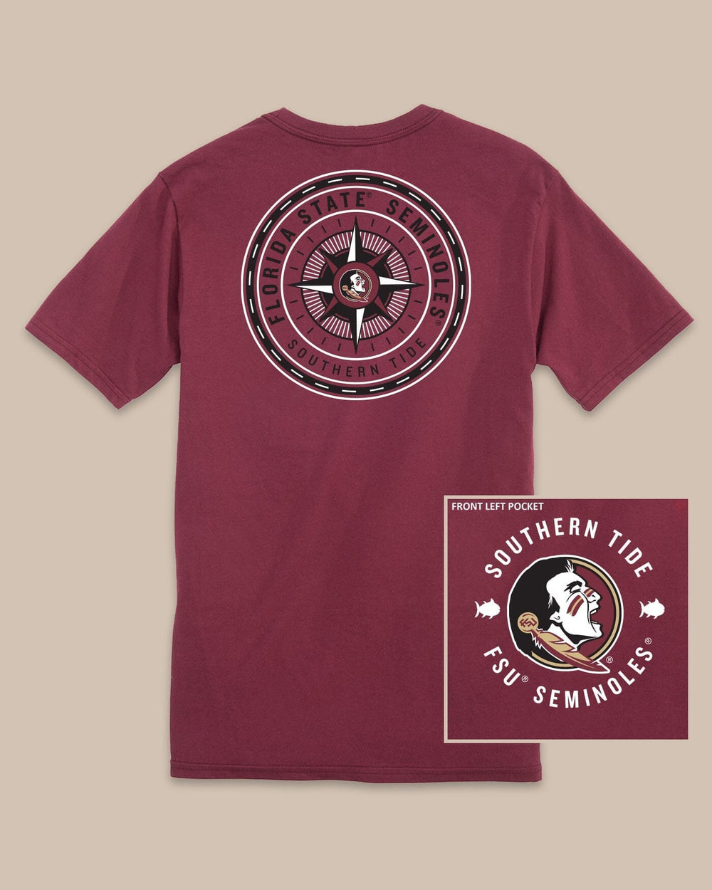 FSU Seminoles Gameday Collegiate Compass T-Shirt C_T-Shirts Southern Tide 