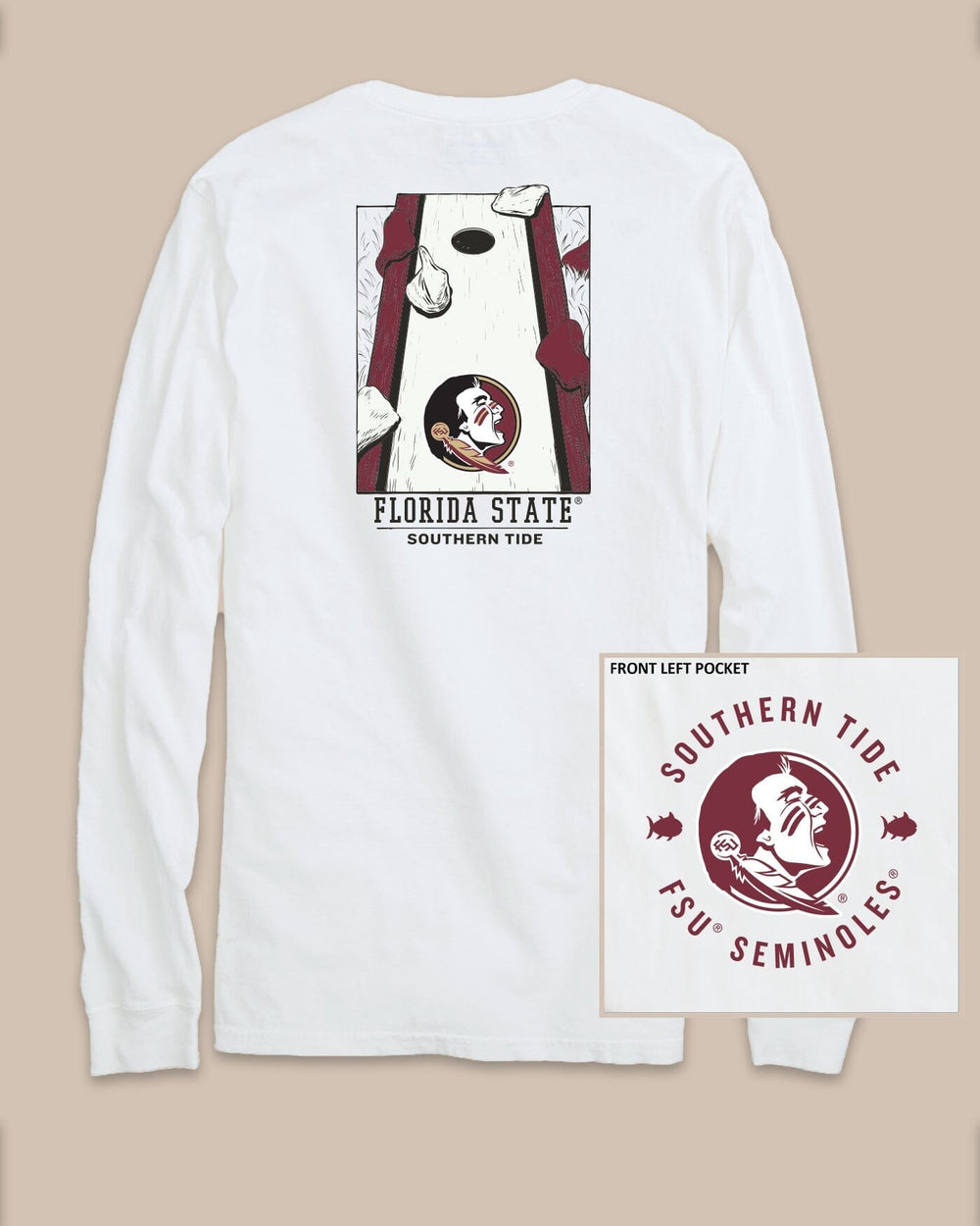 FSU Seminoles Gameday Cornhole Board T-Shirt C_T-Shirts Southern Tide 