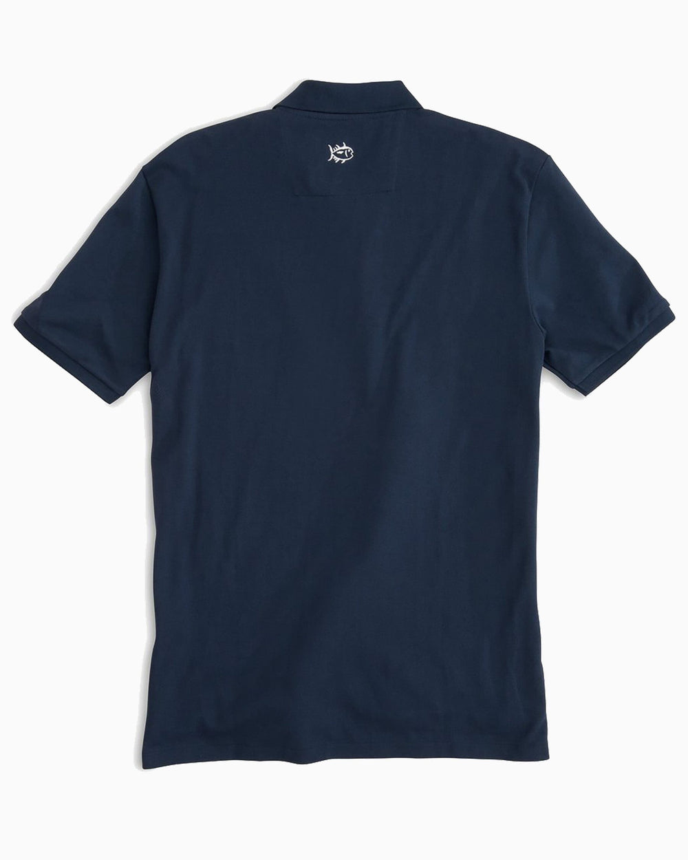 The back view of the Men's Orange Skipjack Gameday Colors Polo Shirt by Southern Tide - Navy