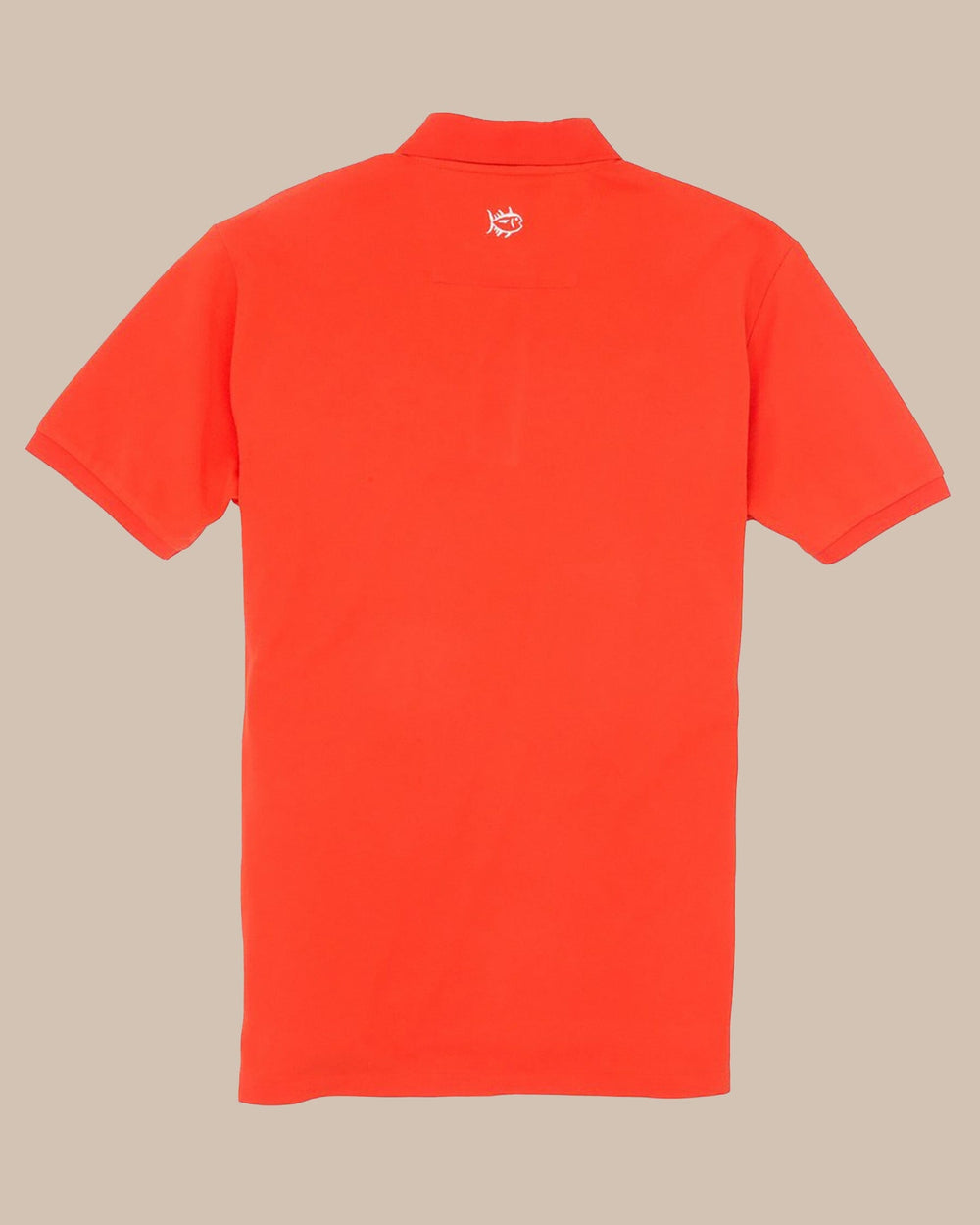 The back view of the Florida Gators Pique Polo Shirt by Southern Tide - Endzone Orange