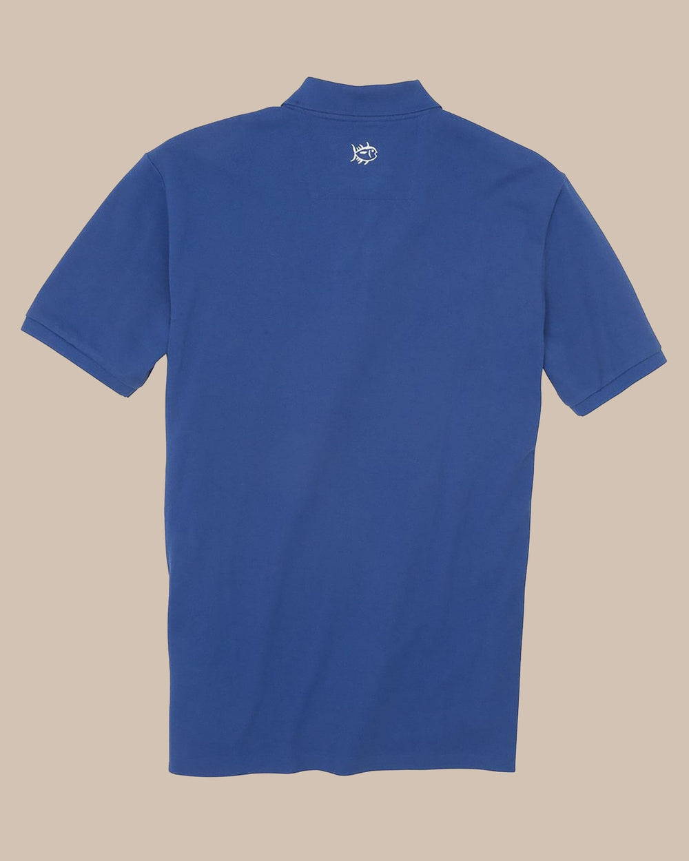 The back view of the Men's Light Blue Skipjack Gameday Colors Polo Shirt by Southern Tide - University Blue