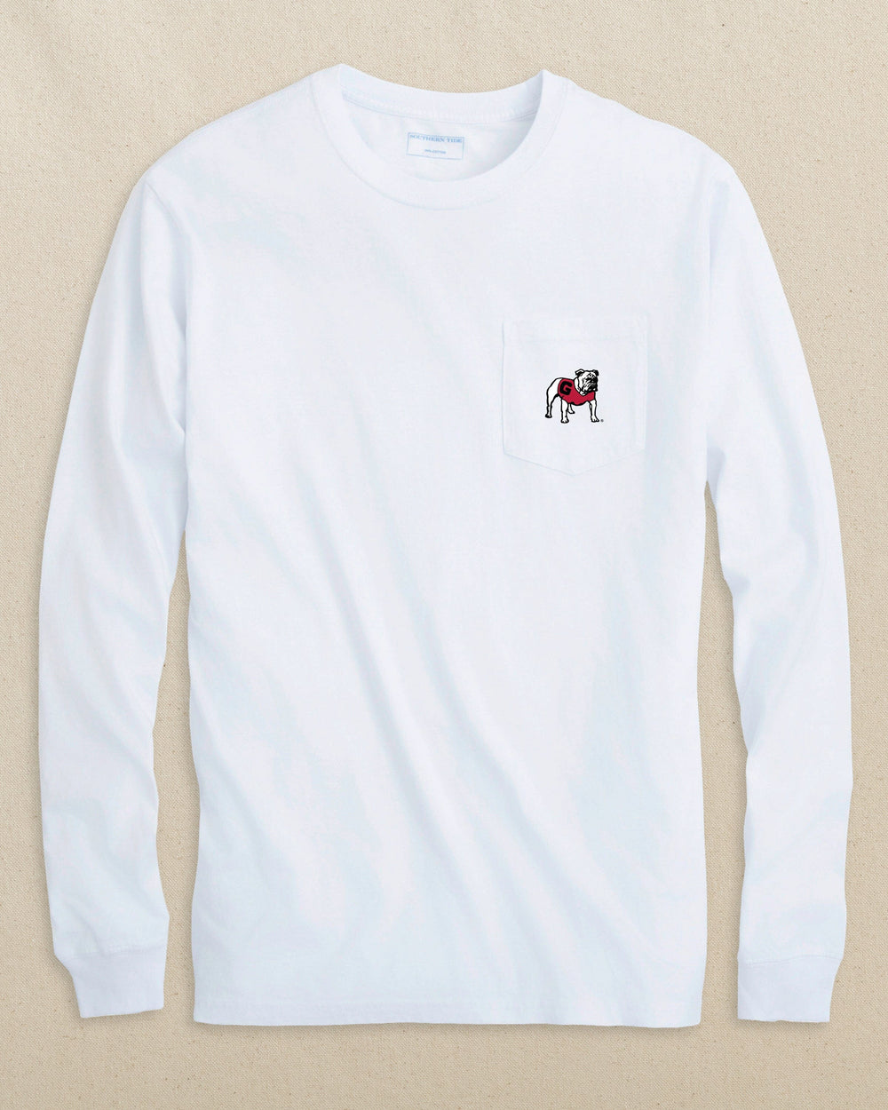 Georgia Bulldogs Embroidered Long Sleeve T-Shirt C_T-Shirts Southern Tide 