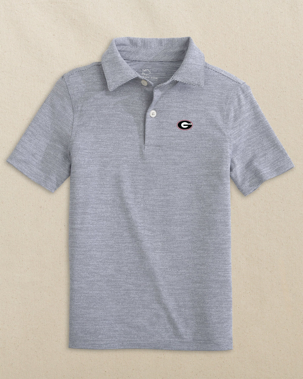 Georgia Bulldogs Oval G Boys Driver Spacedye Polo Shirt C_Polo Shirts Southern Tide 