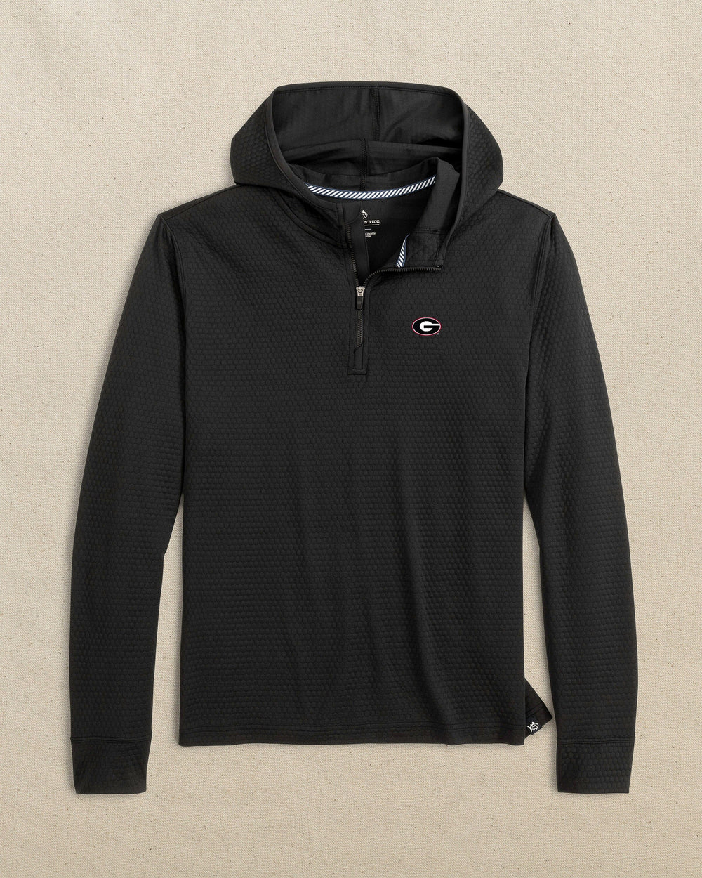 Georgia Bulldogs Oval G Scuttle Quarter Zip Hoodie C_Outerwear Southern Tide 
