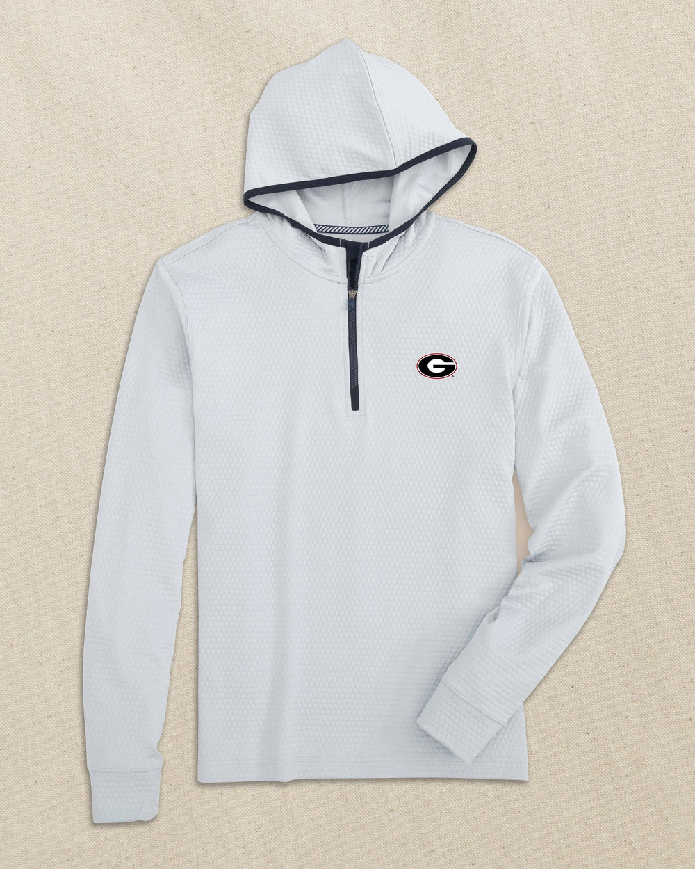 Georgia Bulldogs Oval G Scuttle Quarter Zip Hoodie C_Outerwear Southern Tide 