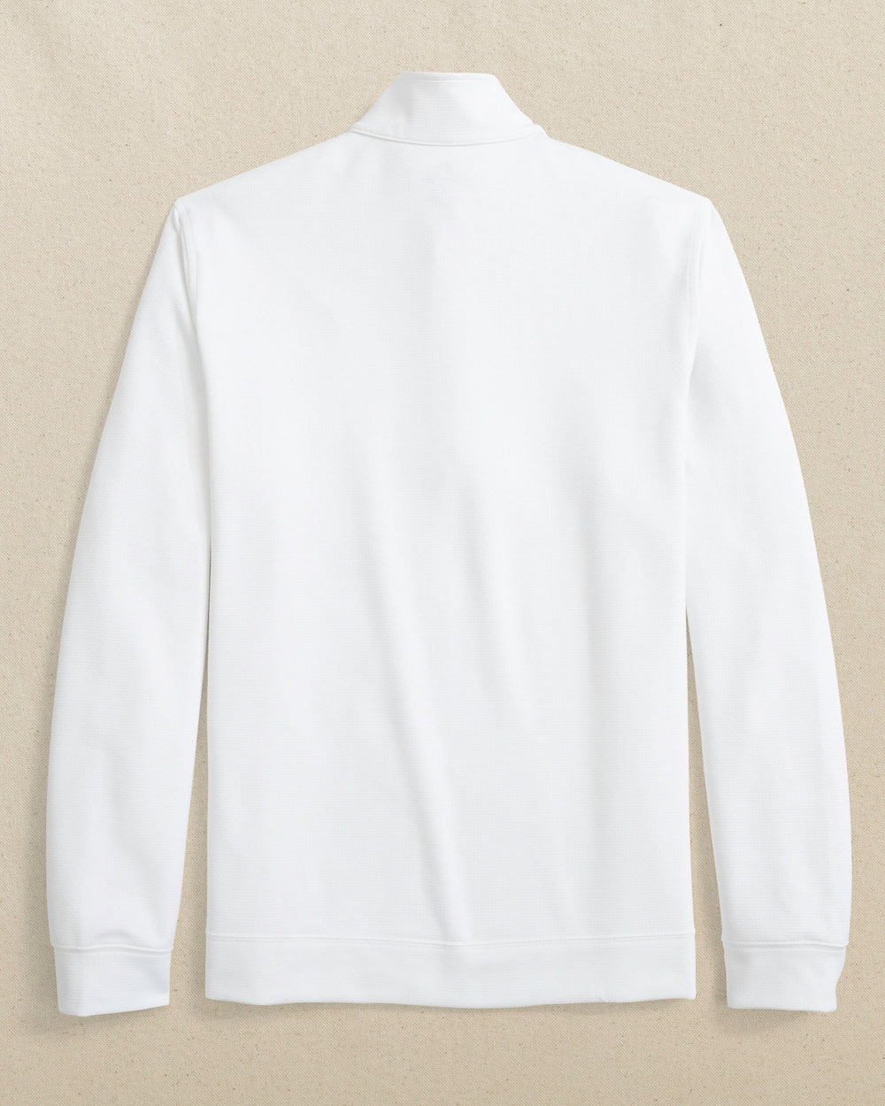 The back view of the Southern Tide Georgia Bulldogs Schooner Quarter Zip by Southern Tide - Classic White