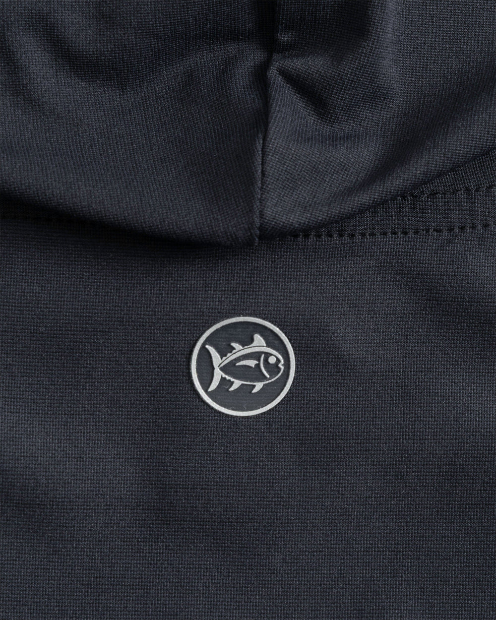 The detail view of the Southern Tide Georgia Bulldogs Women's Linley brrr°®-illiant Hoodie by Southern Tide - Caviar Black