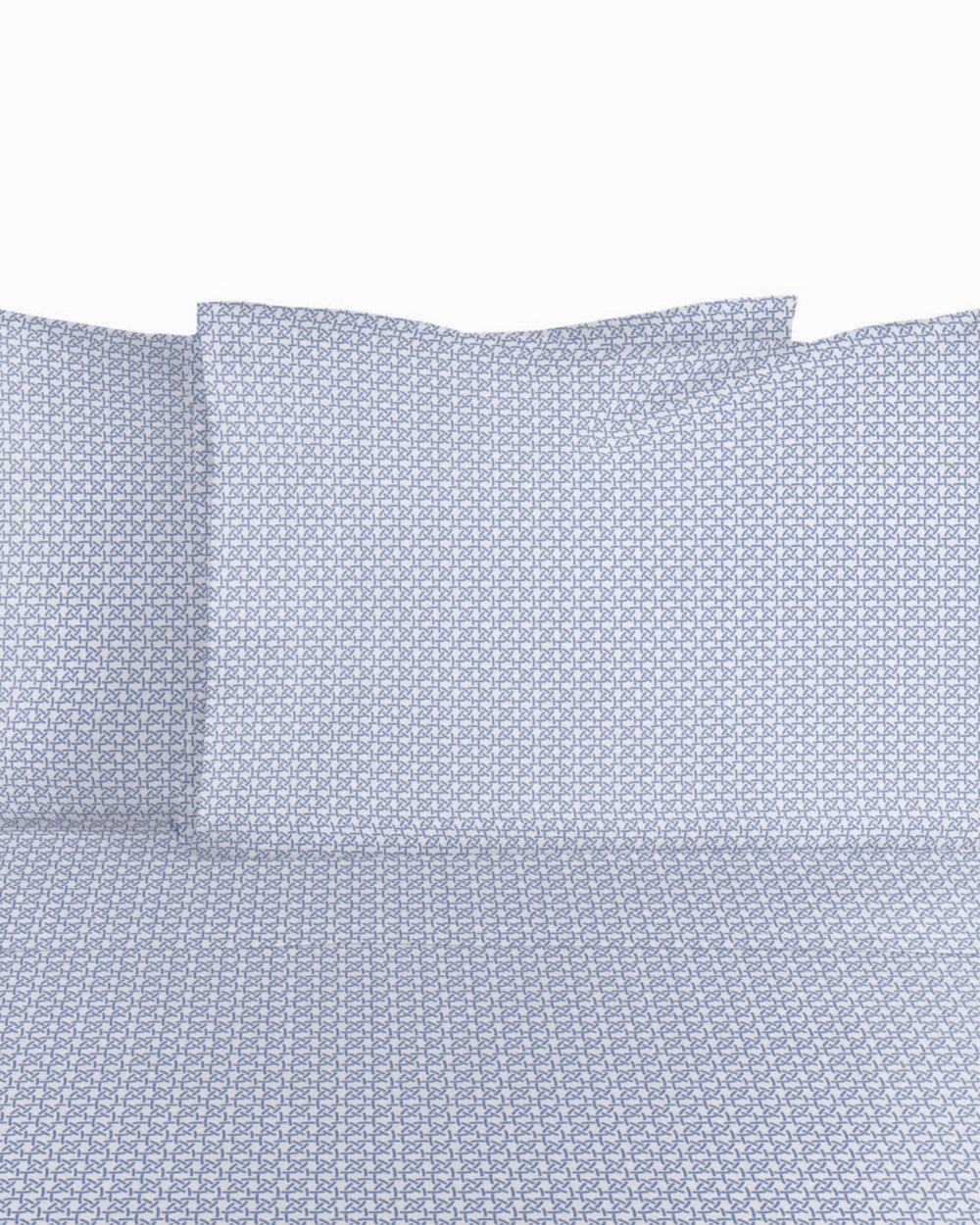 The detail view of the Southern Tide Hampstead Sheet Set by Southern Tide - Blue