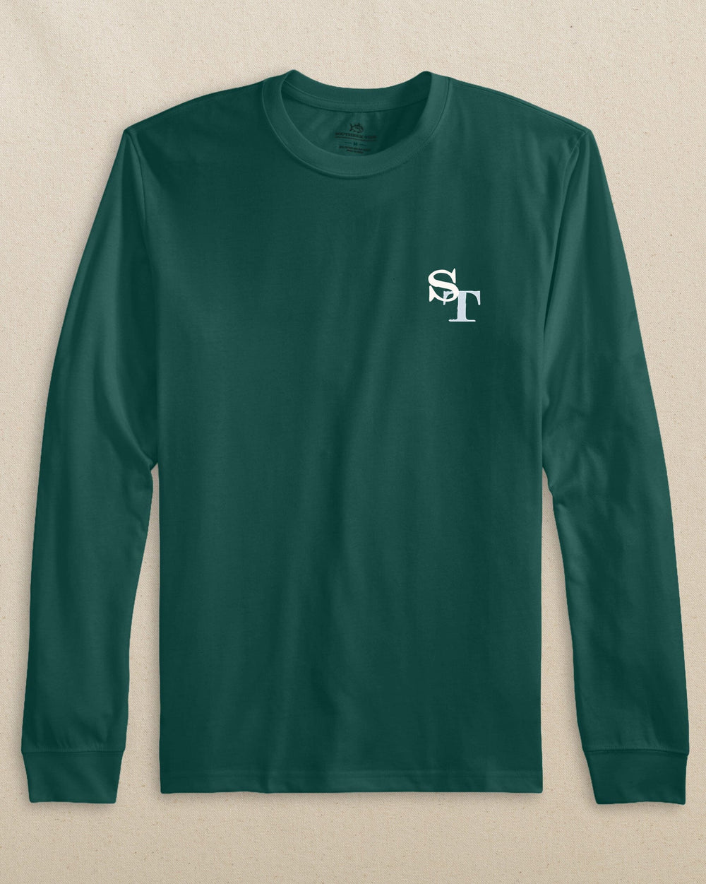 The front view of the Southern Tide Holiday Seagull Long Sleeve T-Shirt by Southern Tide - Salt Meadow