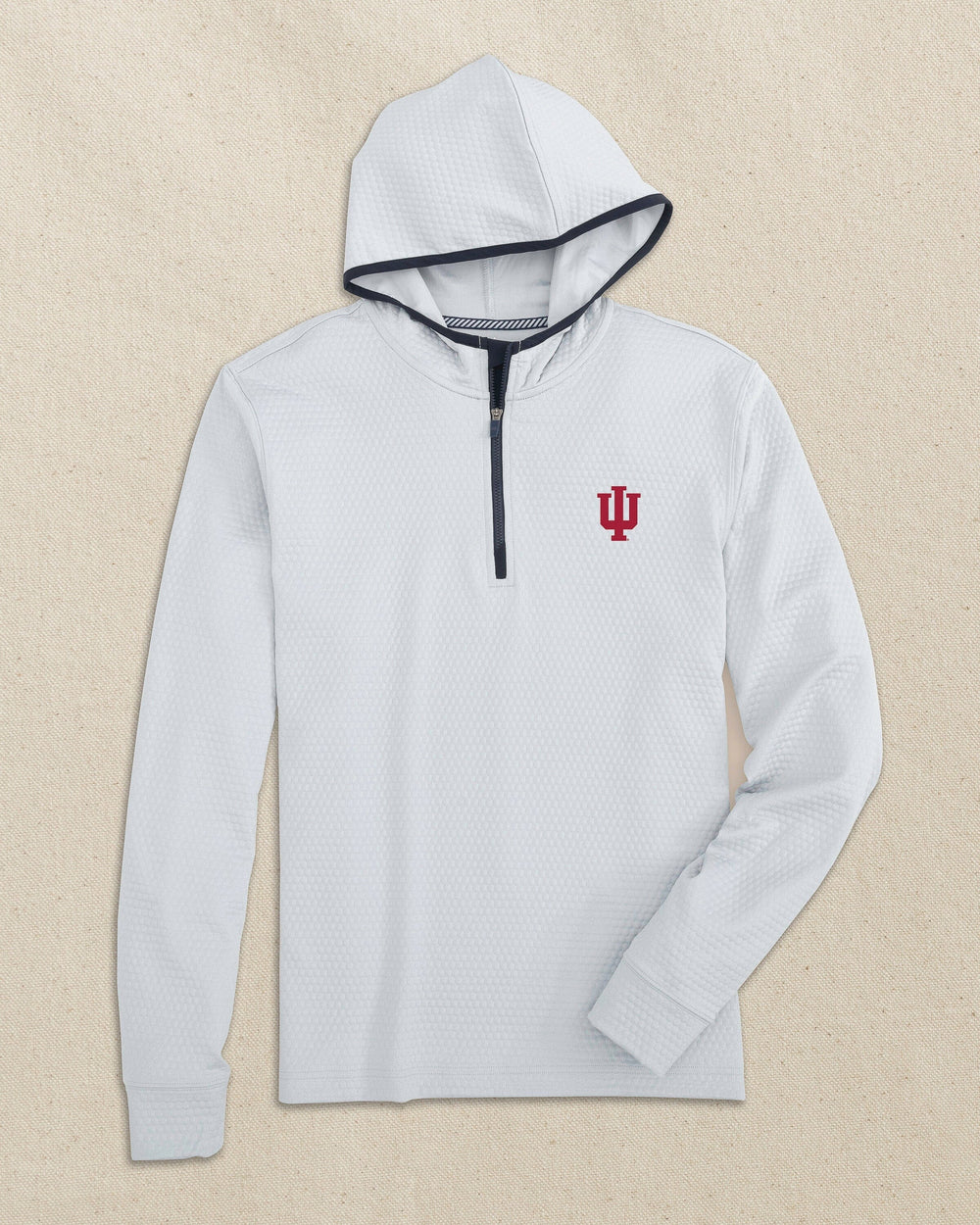 Indiana Hoosiers Scuttle Quarter Zip Hoodie C_Outerwear Southern Tide 