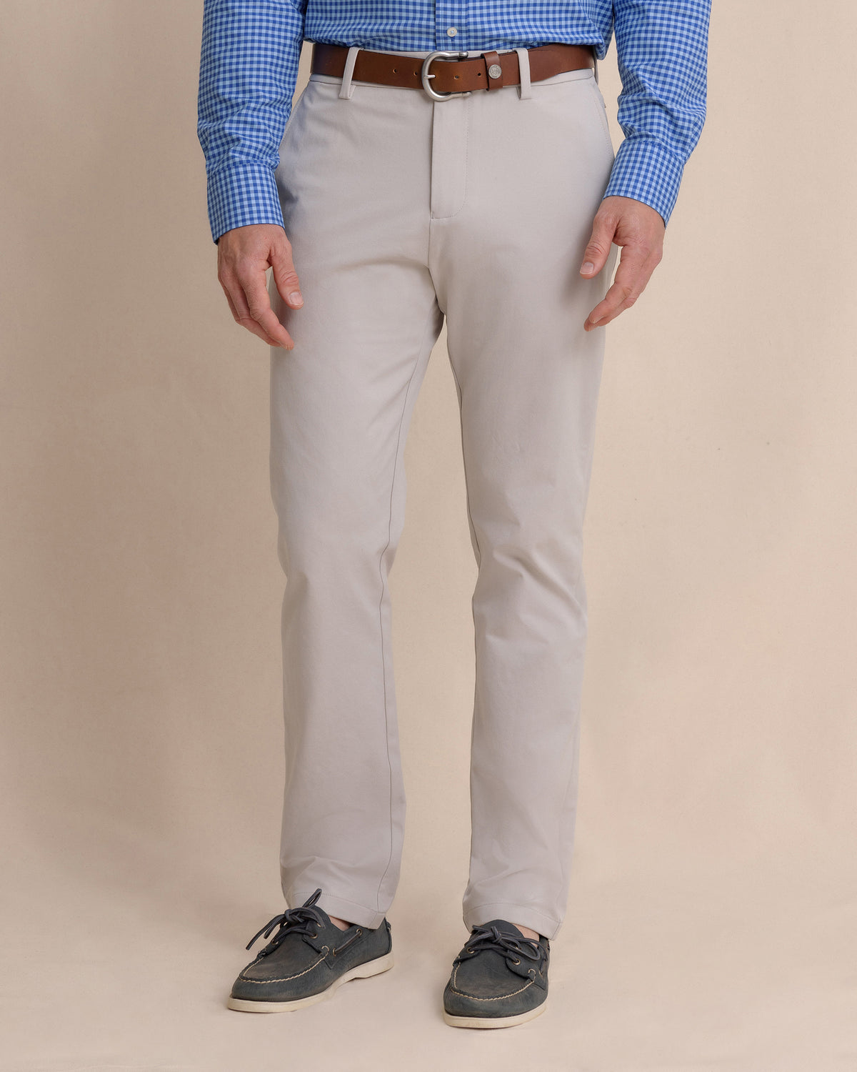 The front view of the Southern Tide Jack Performance Pant by Southern Tide - Putty