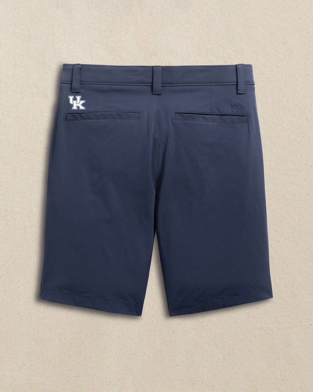 The back view of the Southern Tide Kentucky Wildcats brrr°®-die 8" Performance Short by Southern Tide - True Navy