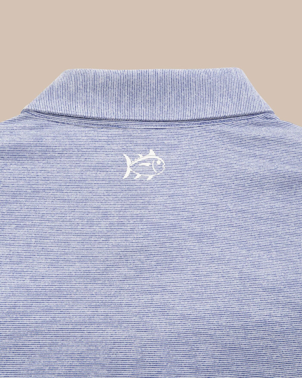 The yoke view of the Kentucky Wildcats Driver Spacedye Polo Shirt by Southern Tide - University Blue