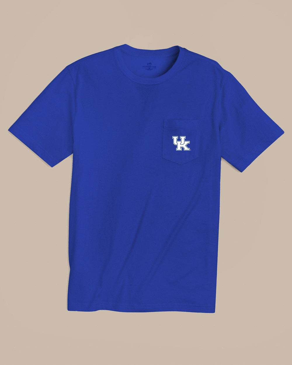 The front view of the Southern Tide Kentucky Wildcats Gameday Embroidered Short Sleeve T-Shirt by Southern Tide - University Blue