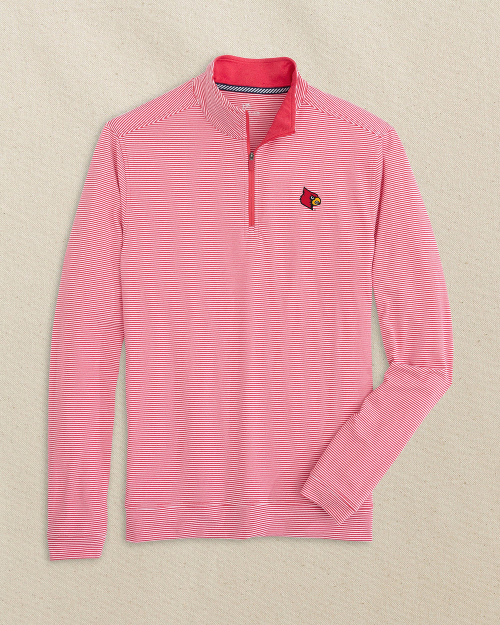 Louisville Cardinals Cruiser Micro-Stripe Quarter Zip C_Outerwear Southern Tide 
