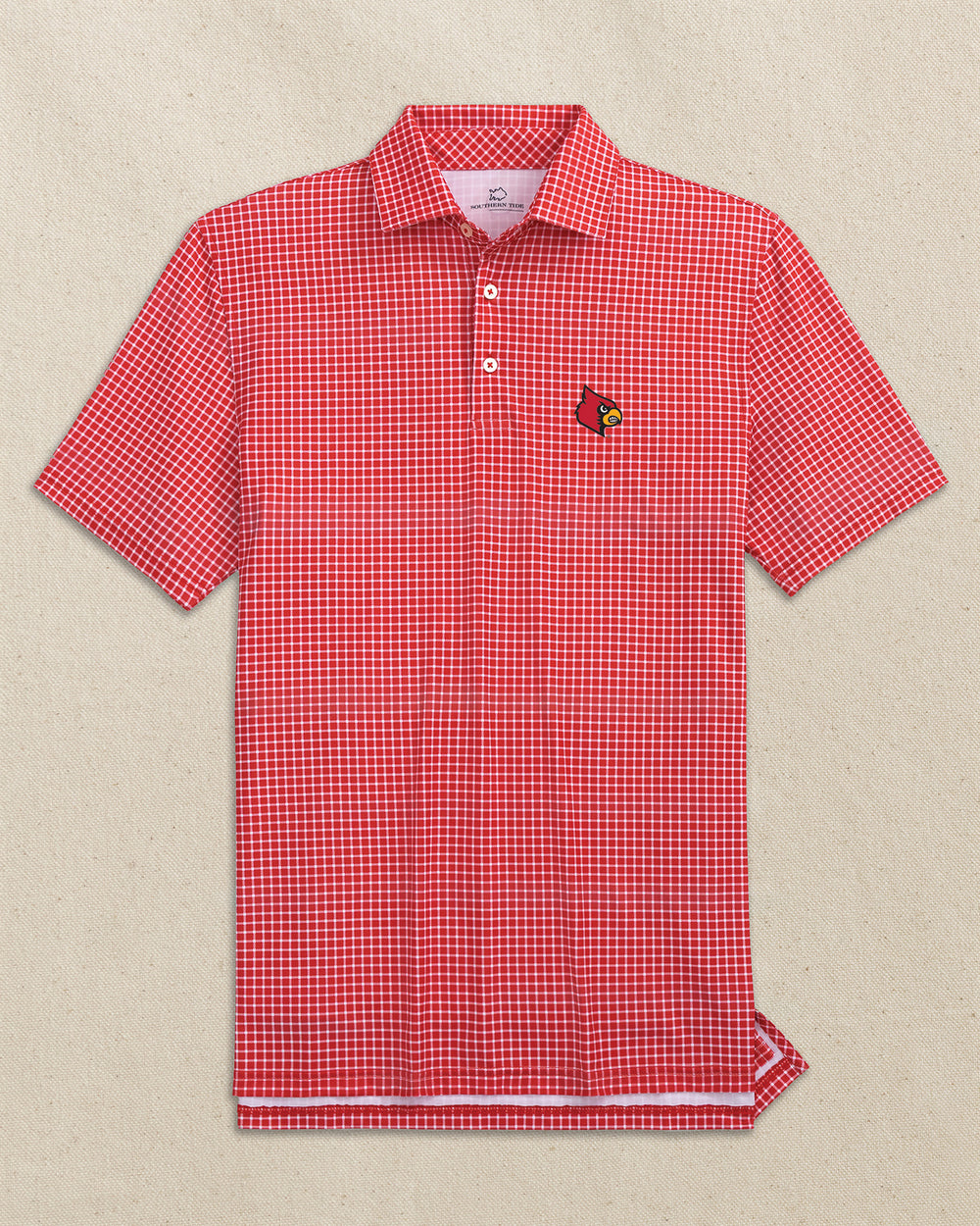 Louisville Cardinals Driver Dunes Edge Plaid Polo C_Polo Shirts Southern Tide 
