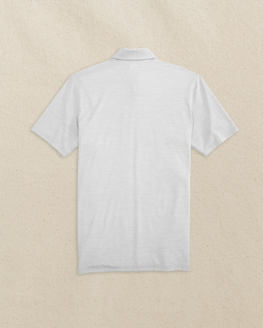 The back view of the Southern Tide LSU 2025 Baseball National Champions Driver Spacedye Polo by Southern Tide - Slate Grey