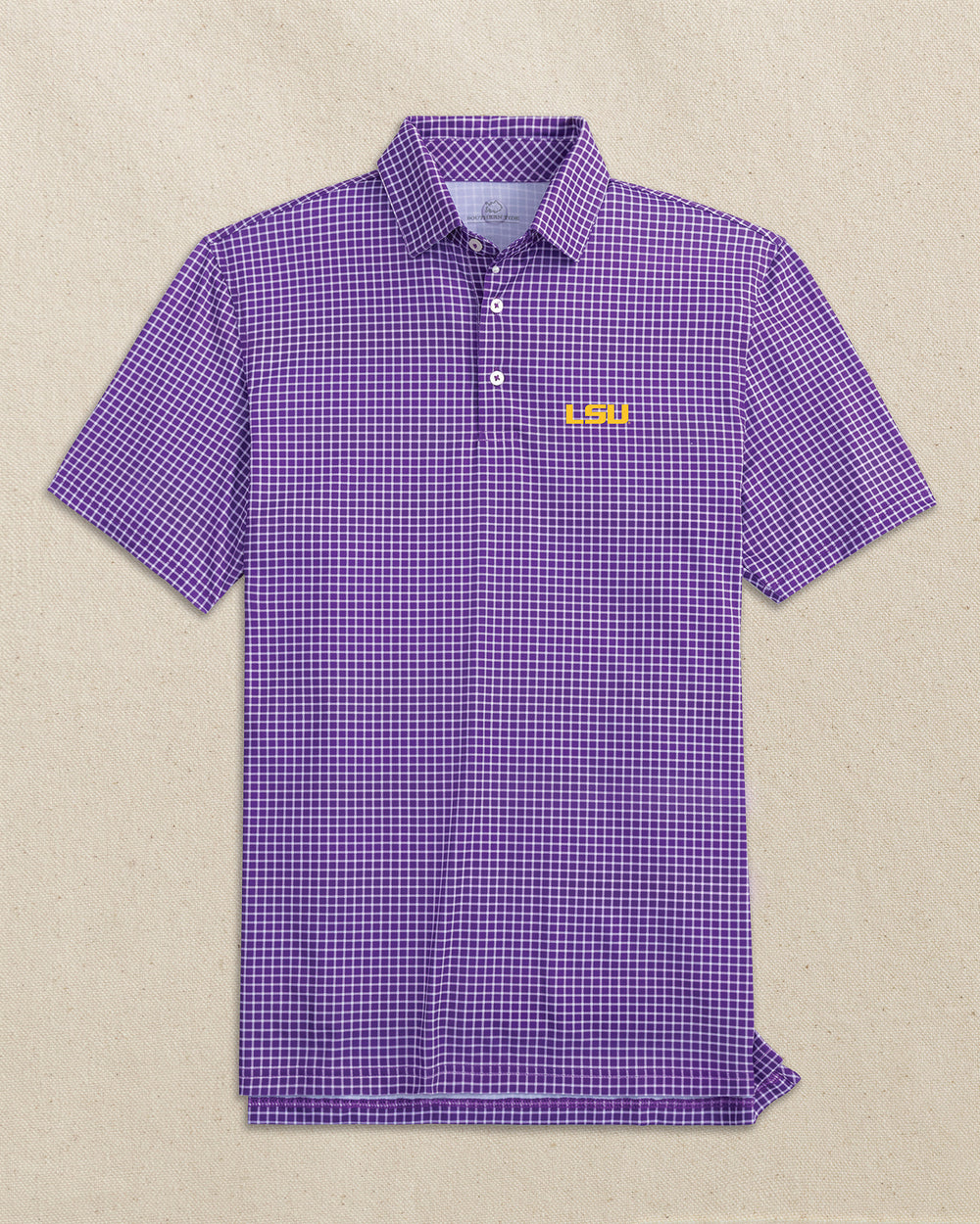 LSU Tigers Driver Dunes Edge Plaid Polo C_Polo Shirts Southern Tide 