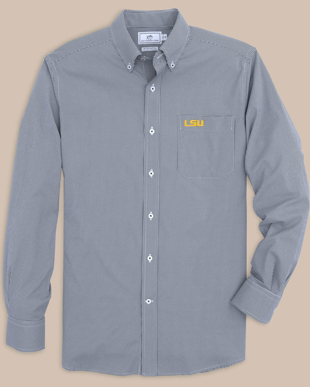 LSU Tigers Gingham Button Down Shirt C_Sportshirts Southern Tide 