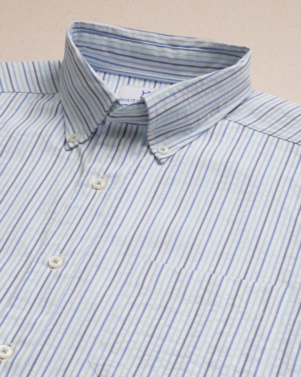 Marina Seersucker Coastal Breeze® Short Sleeve Sport Shirt