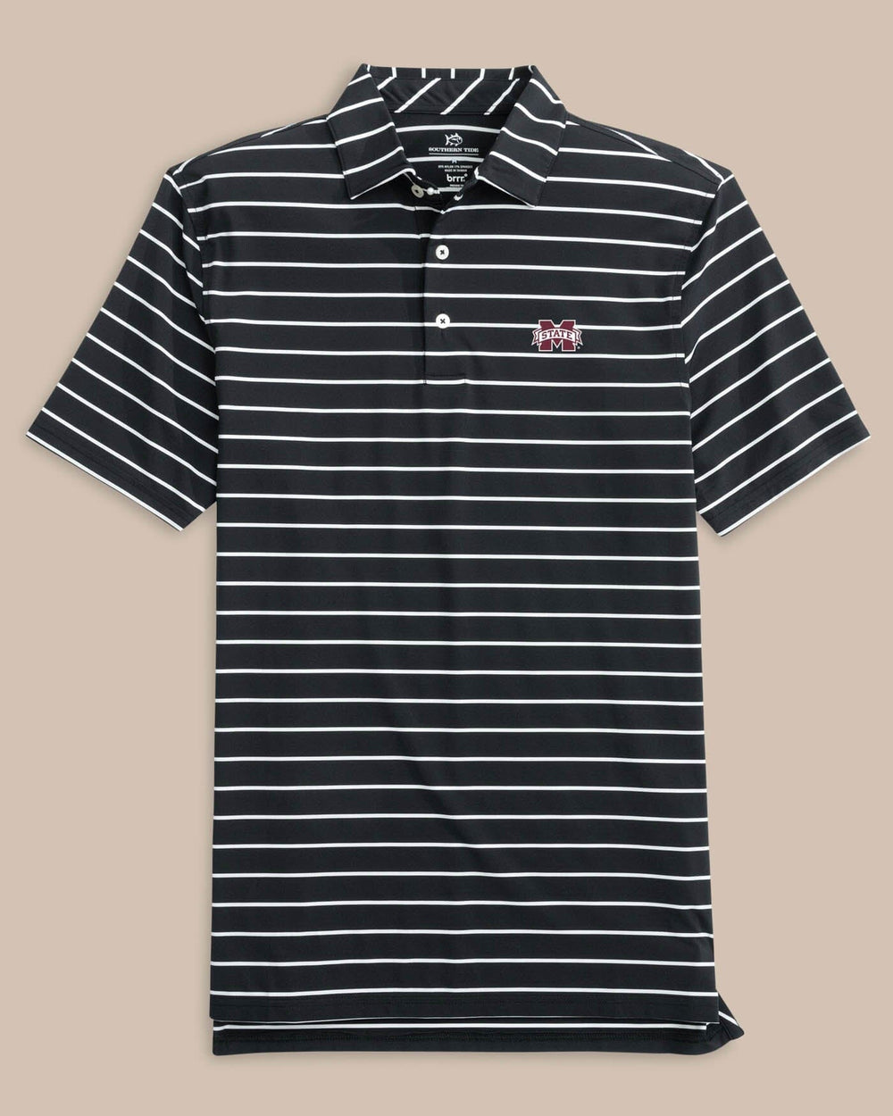 Mississippi State Bulldogs brrr°®-eeze Desmond Stripe Polo C_Polo Shirts Southern Tide 