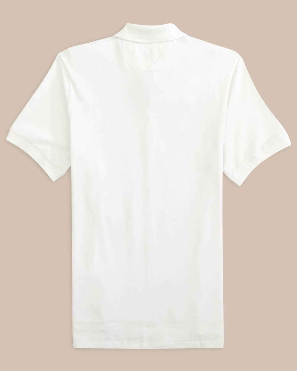 The back view of the Arkansas Razorbacks Skipjack Polo by Southern Tide - Classic White