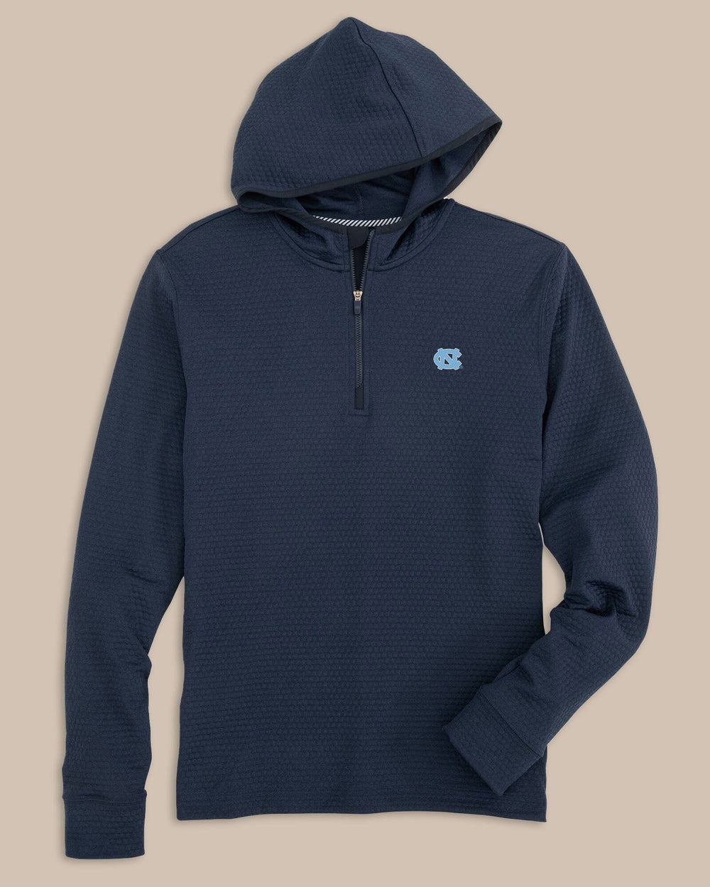 UNC Tar Heels Scuttle Heather Quarter Zip Hoodie C_Outerwear Southern Tide 