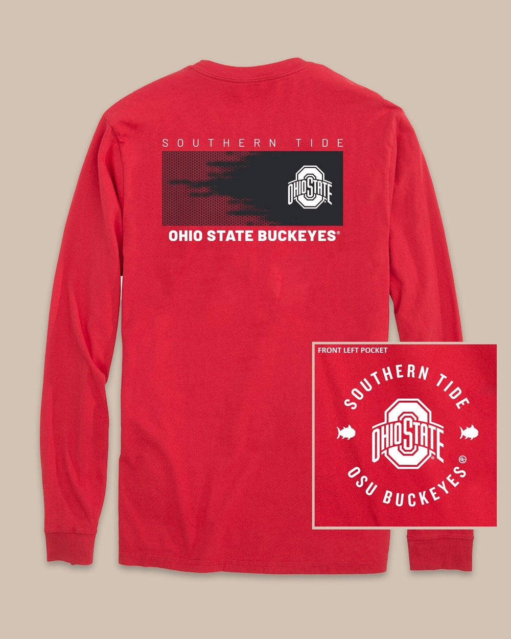 Ohio State Buckeyes Gameday Hexagon Gradient T-Shirt C_T-Shirts Southern Tide 