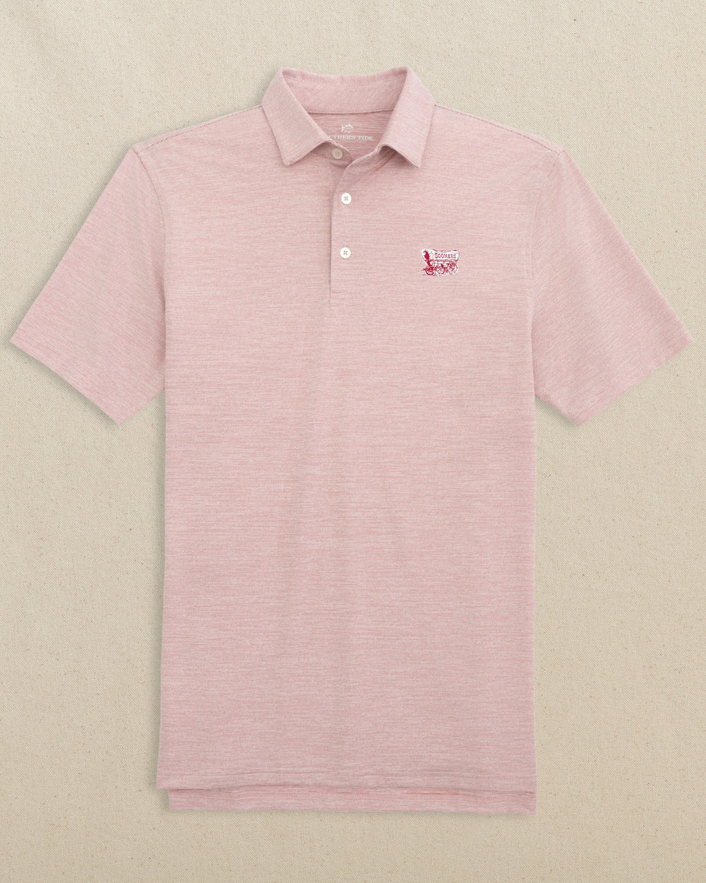 Oklahoma Sooner Schooner Driver Spacedye Polo C_Polo Shirts Southern Tide 