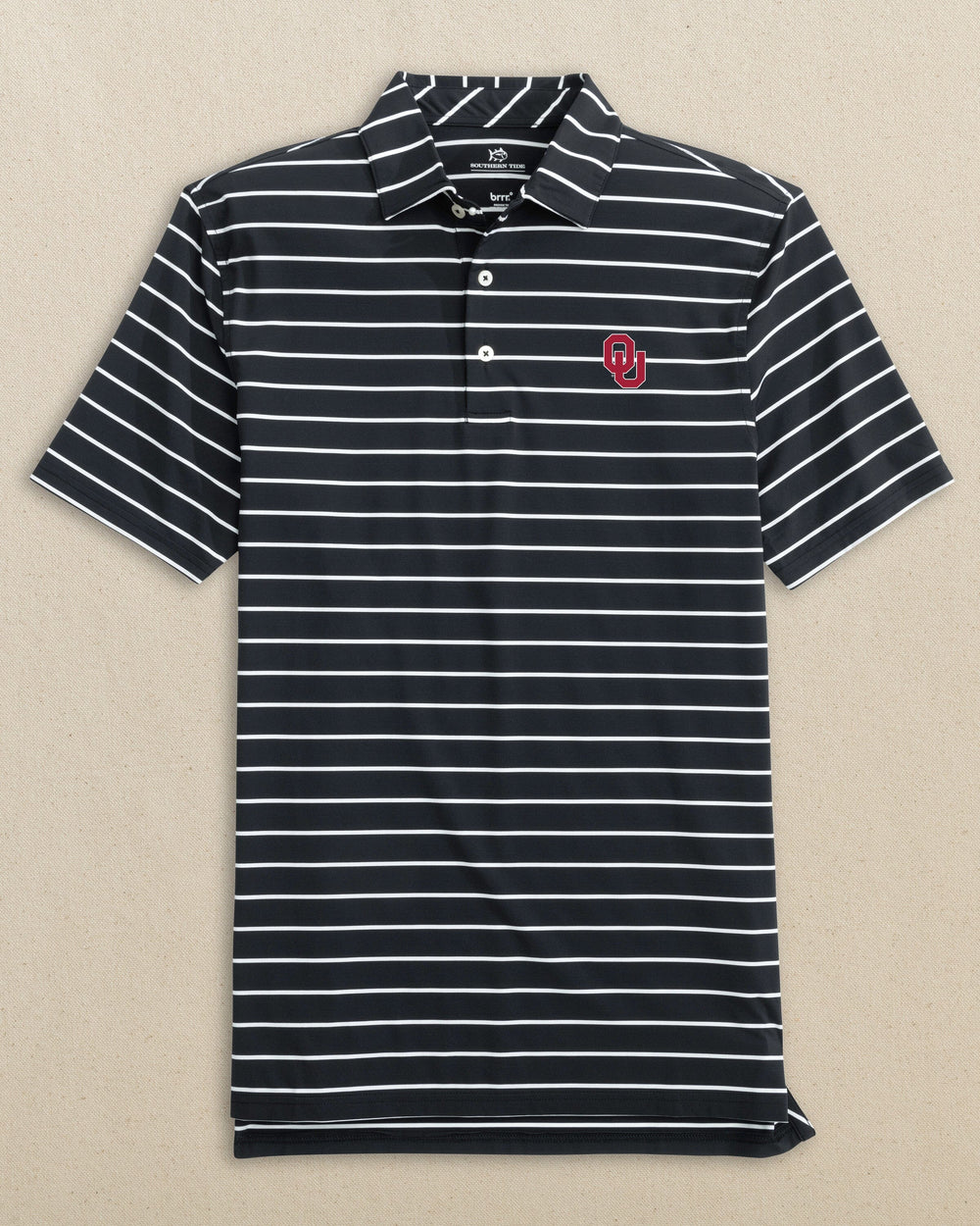 Oklahoma Sooners brrr°®-eeze Desmond Stripe Polo C_Polo Shirts Southern Tide 