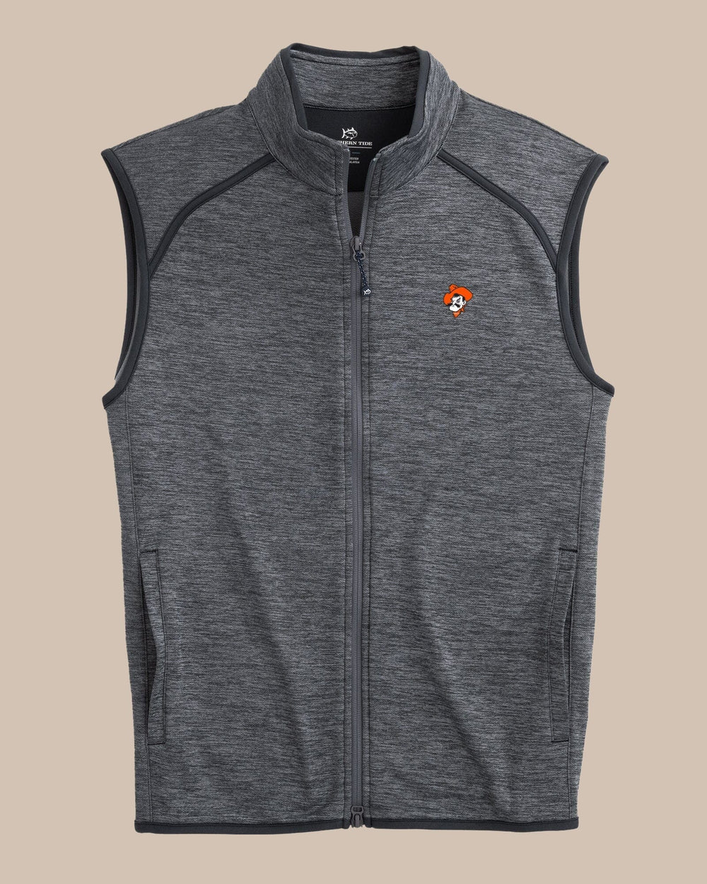 Oklahoma State Cowboys Baybrook Heather Vest C_Outerwear Southern Tide 