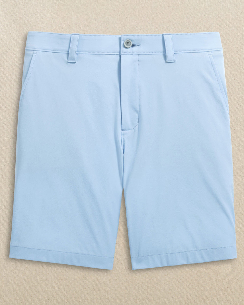 The front view of the Southern Tide Ole Miss Rebels brrr°®-die 8" Performance Short by Southern Tide - Cerulean
