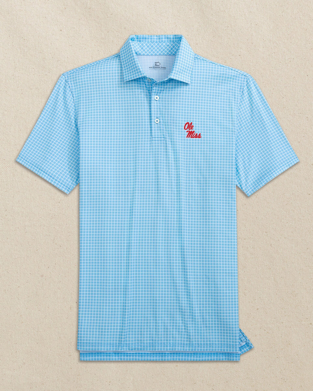 Ole Miss Rebels Driver Dunes Edge Plaid Polo C_Polo Shirts Southern Tide 