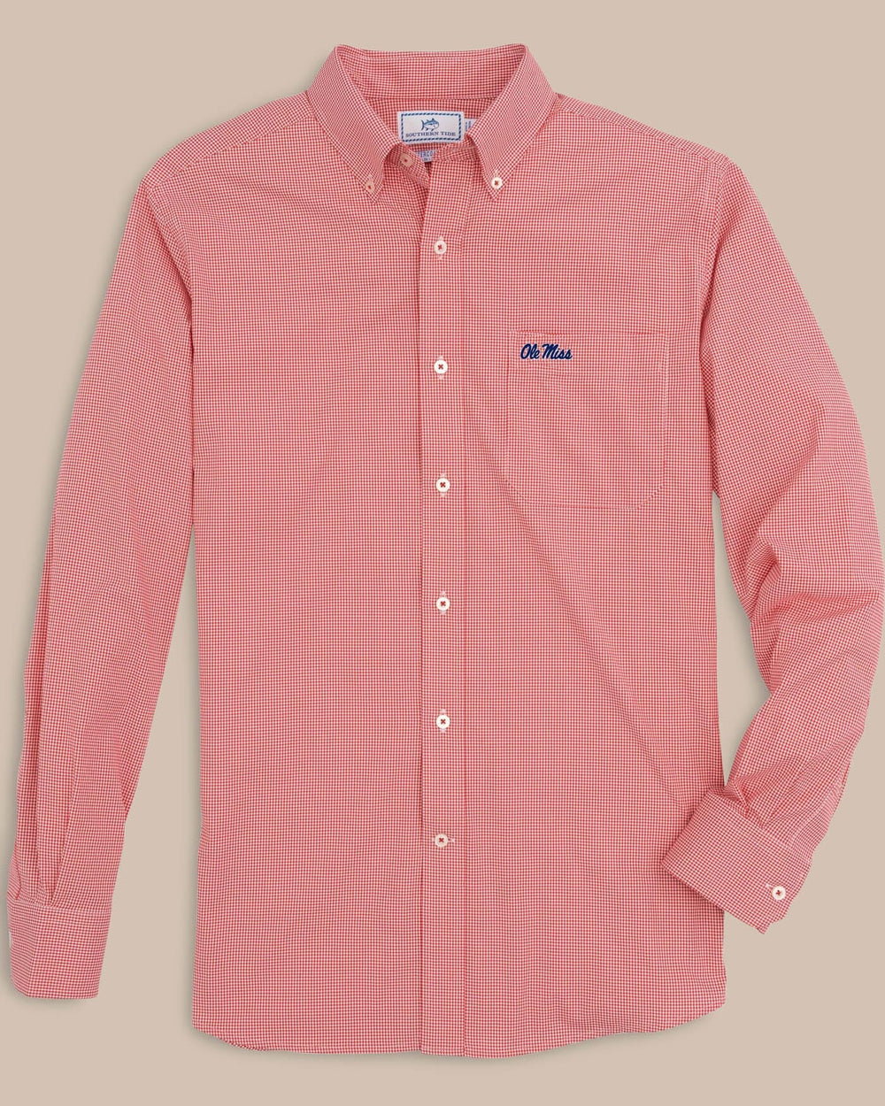 Ole Miss Rebels Gingham Button Down Shirt C_Sportshirts Southern Tide 