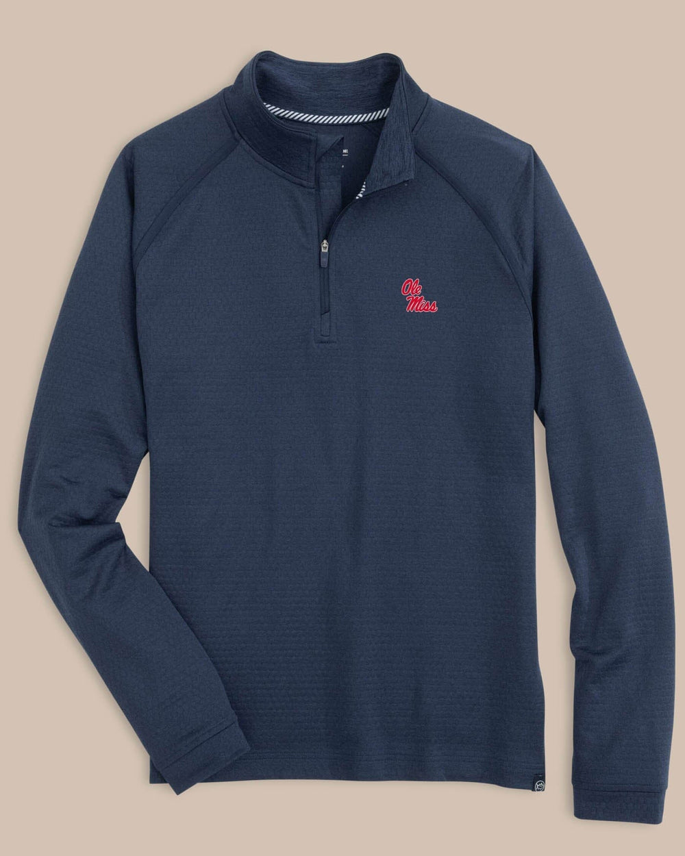 Ole Miss Rebels Scuttle Heather Quarter Zip C_Outerwear Southern Tide 