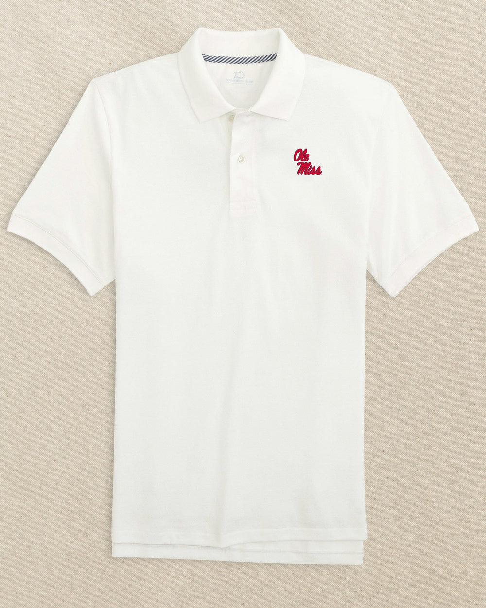 Ole Miss Rebels Stacked Skipjack Polo Shirt C_Polo Shirts Southern Tide 