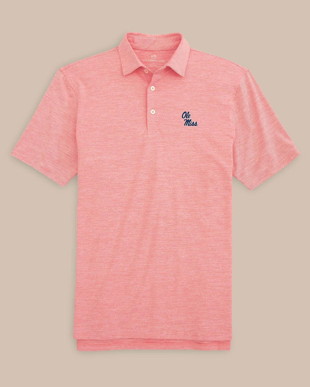 Ole Miss Stacked Driver Spacedye Polo Shirt C_Polo Shirts Southern Tide 
