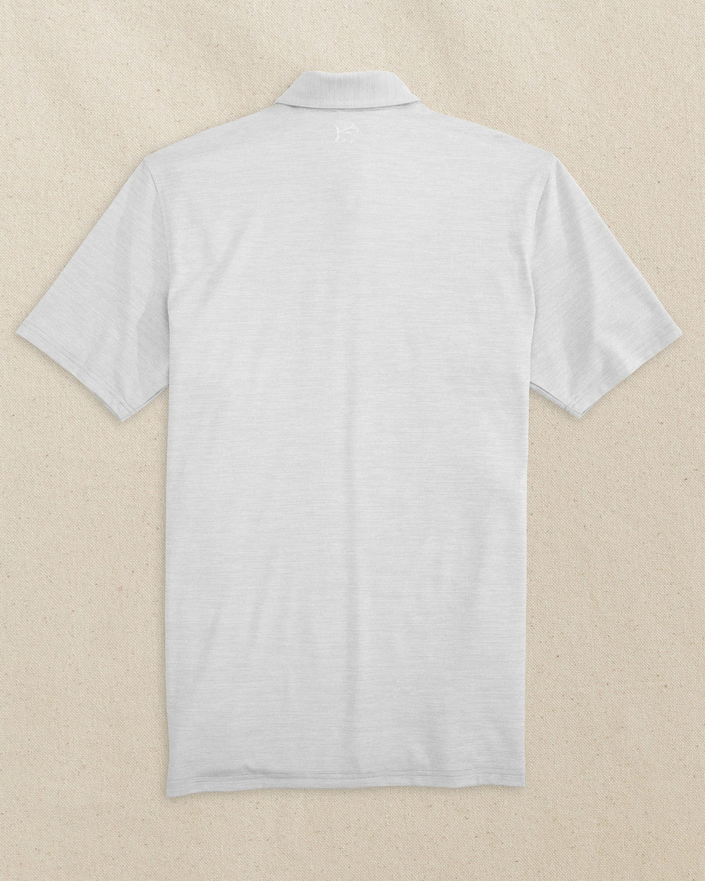 The back view of the Southern Tide Penn State Nittany Lions Driver Spacedye Polo by Southern Tide - Slate Grey