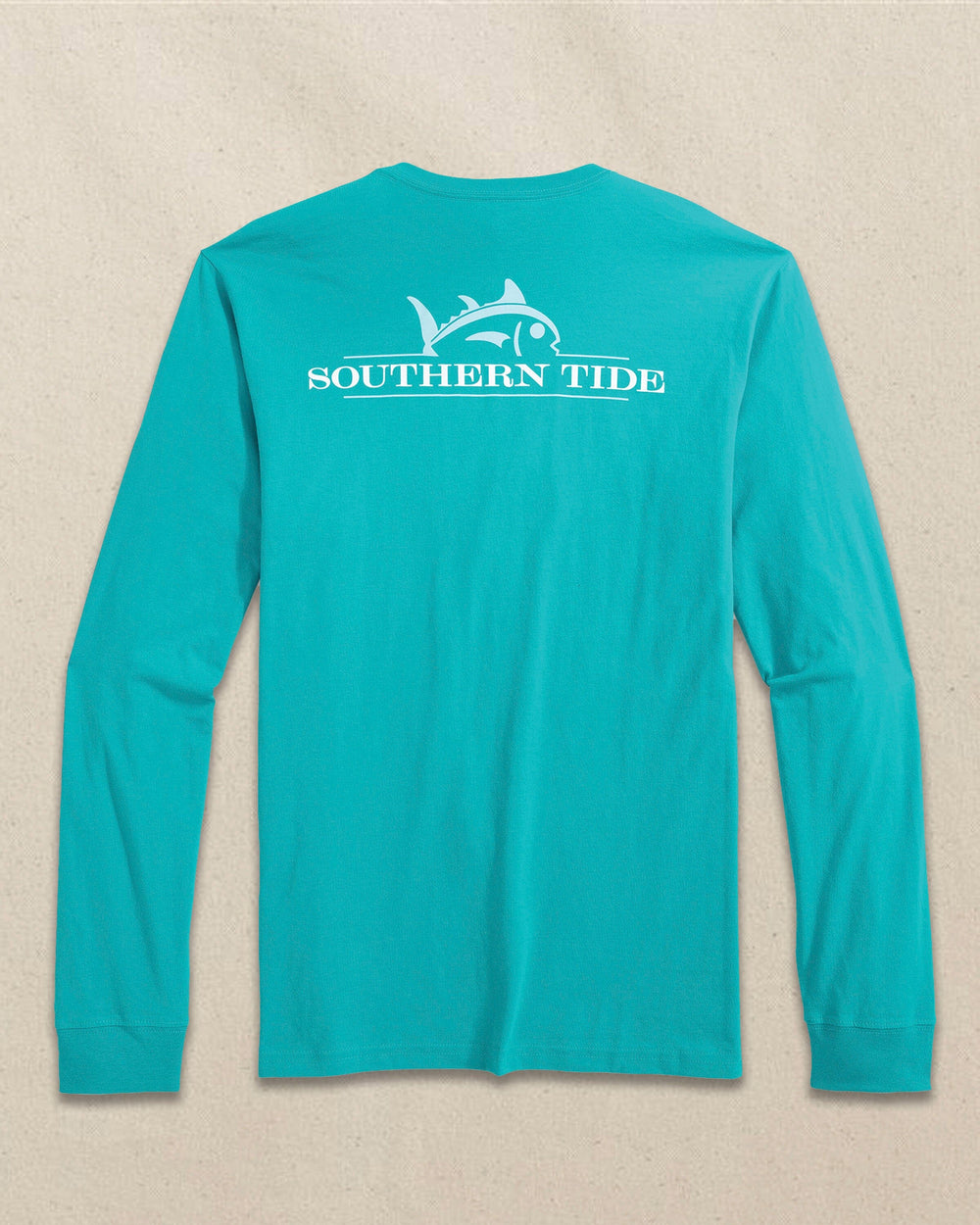 The back view of the Southern Tide Rising Skipjack Long Sleeve T-Shirt by Southern Tide - Gulf Stream