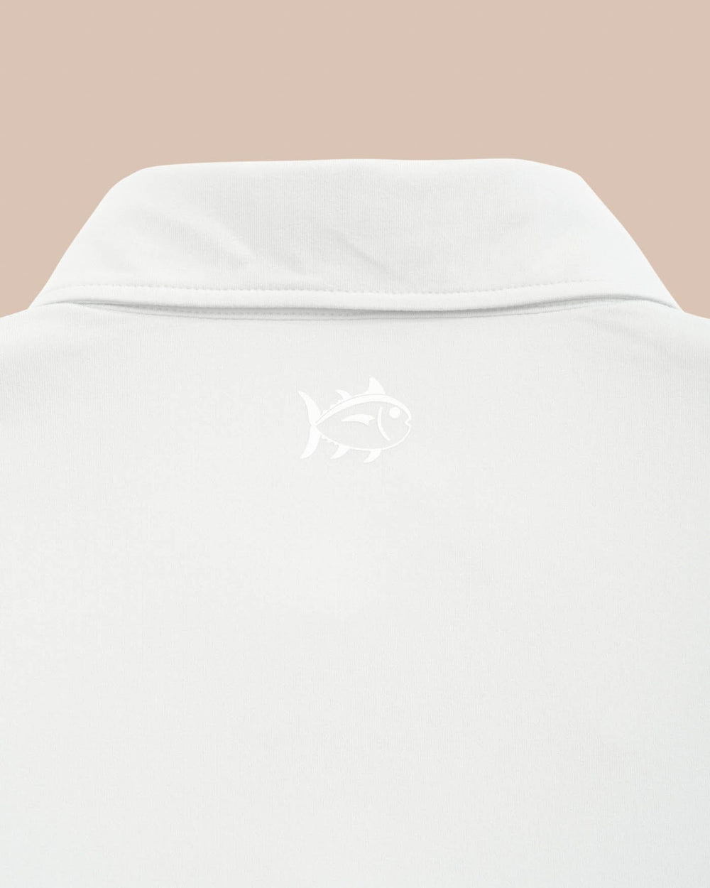 The detail view of the Georgia Bulldogs Ryder Polo Shirt by Southern Tide - Classic White