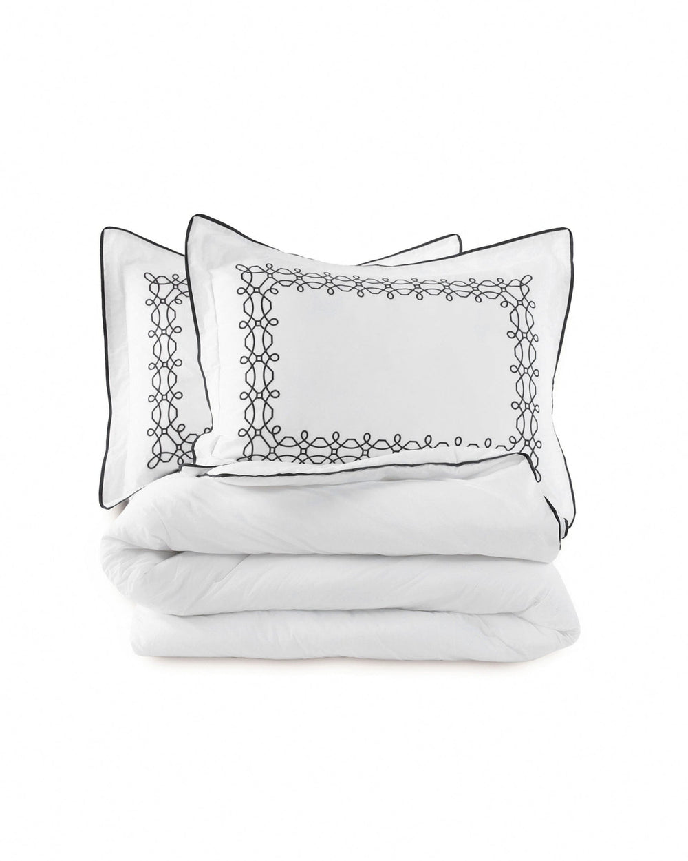 The front view of the Southern Tide Sag Harbor Comforter Set by Southern Tide - White