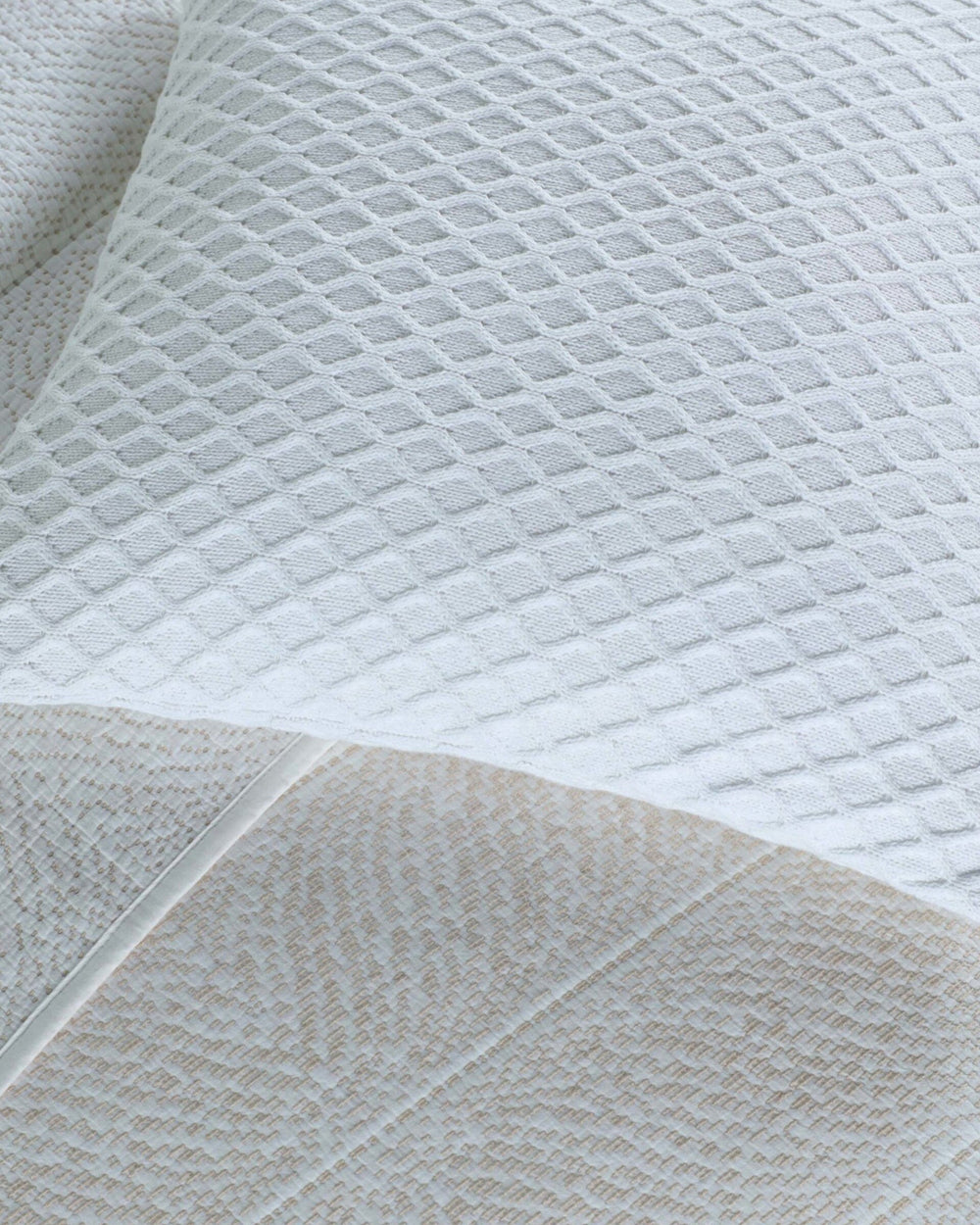 The detail view of the Southern Tide Saltwater Square Decorative Pillow by Southern Tide - White