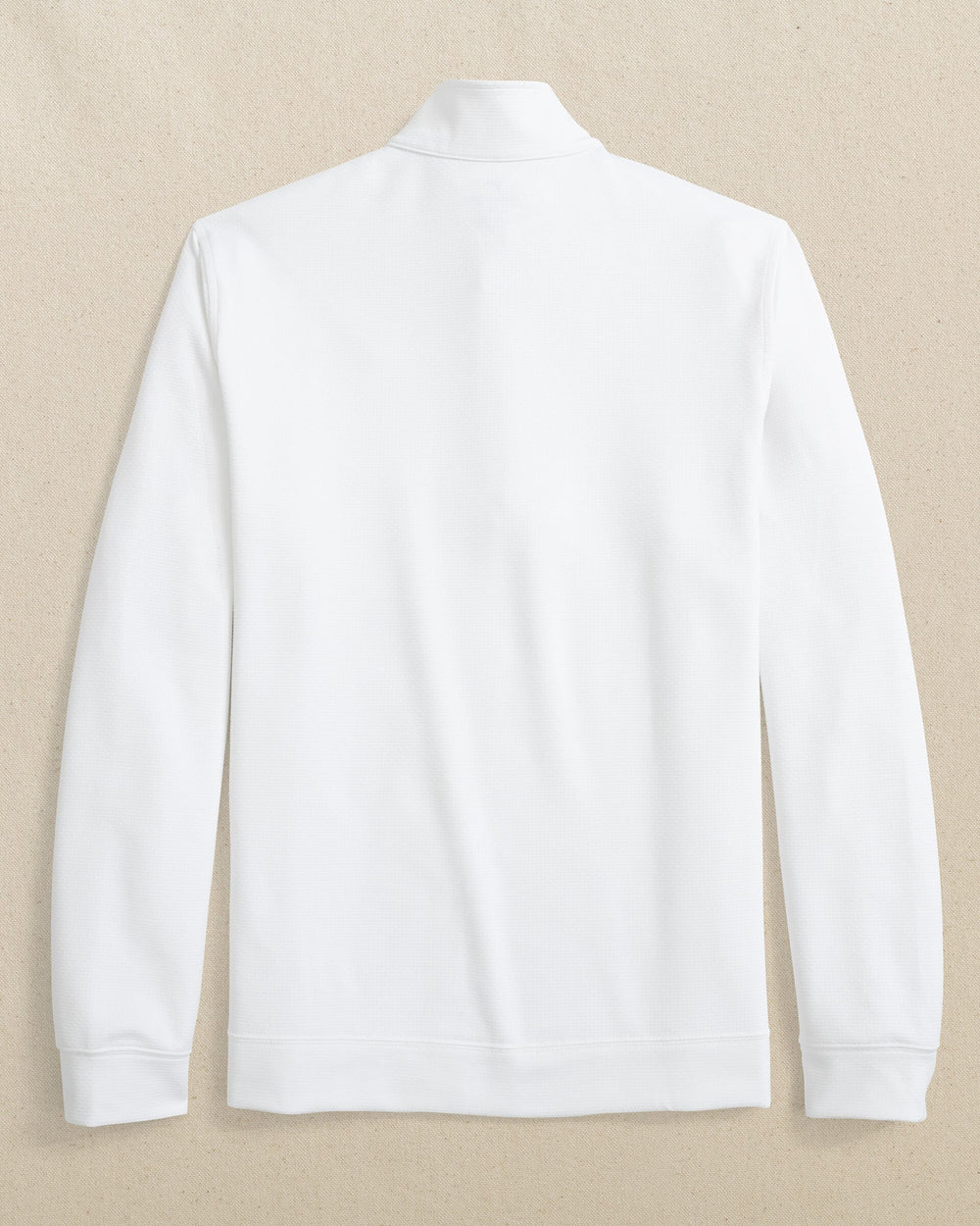 The back view of the Southern Tide Schooner Long Sleeve Quarter Zip by Southern Tide - Classic White