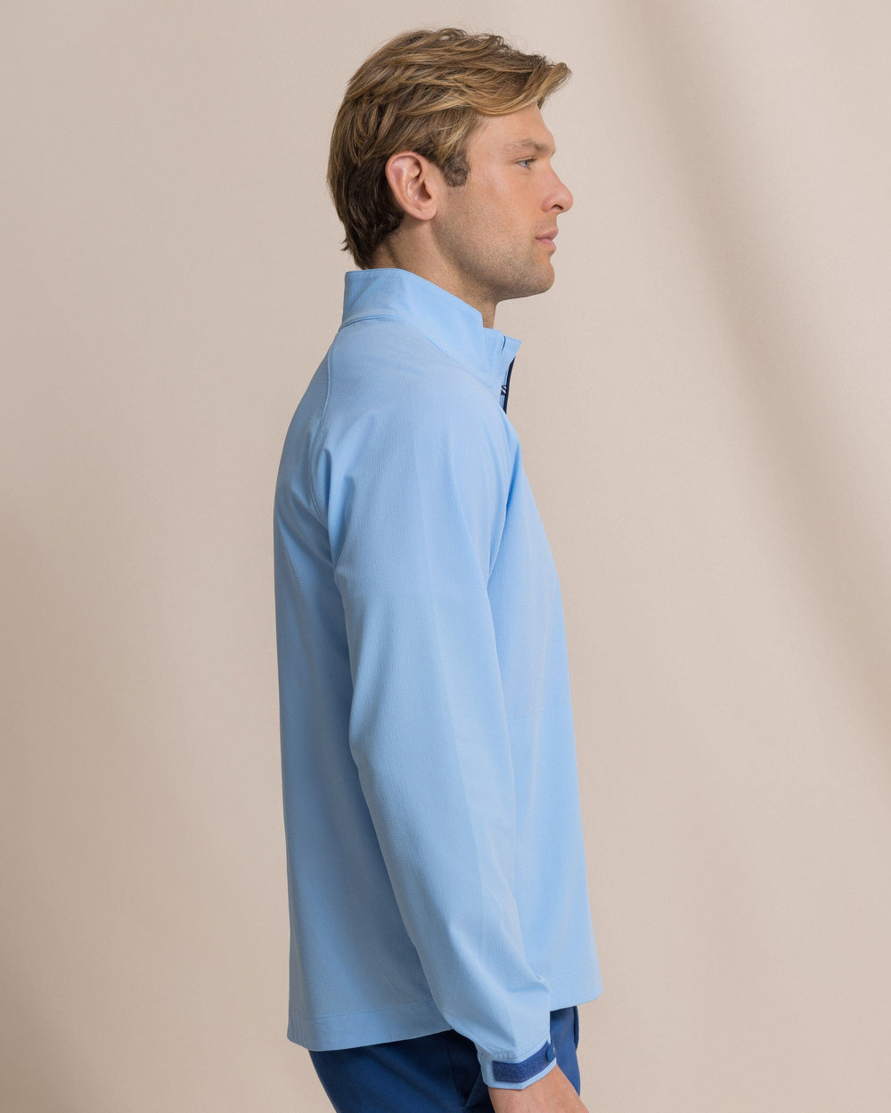 The side view of the Southern Tide Seabreeze Performance Pullover by Southern Tide - Ocean Channel