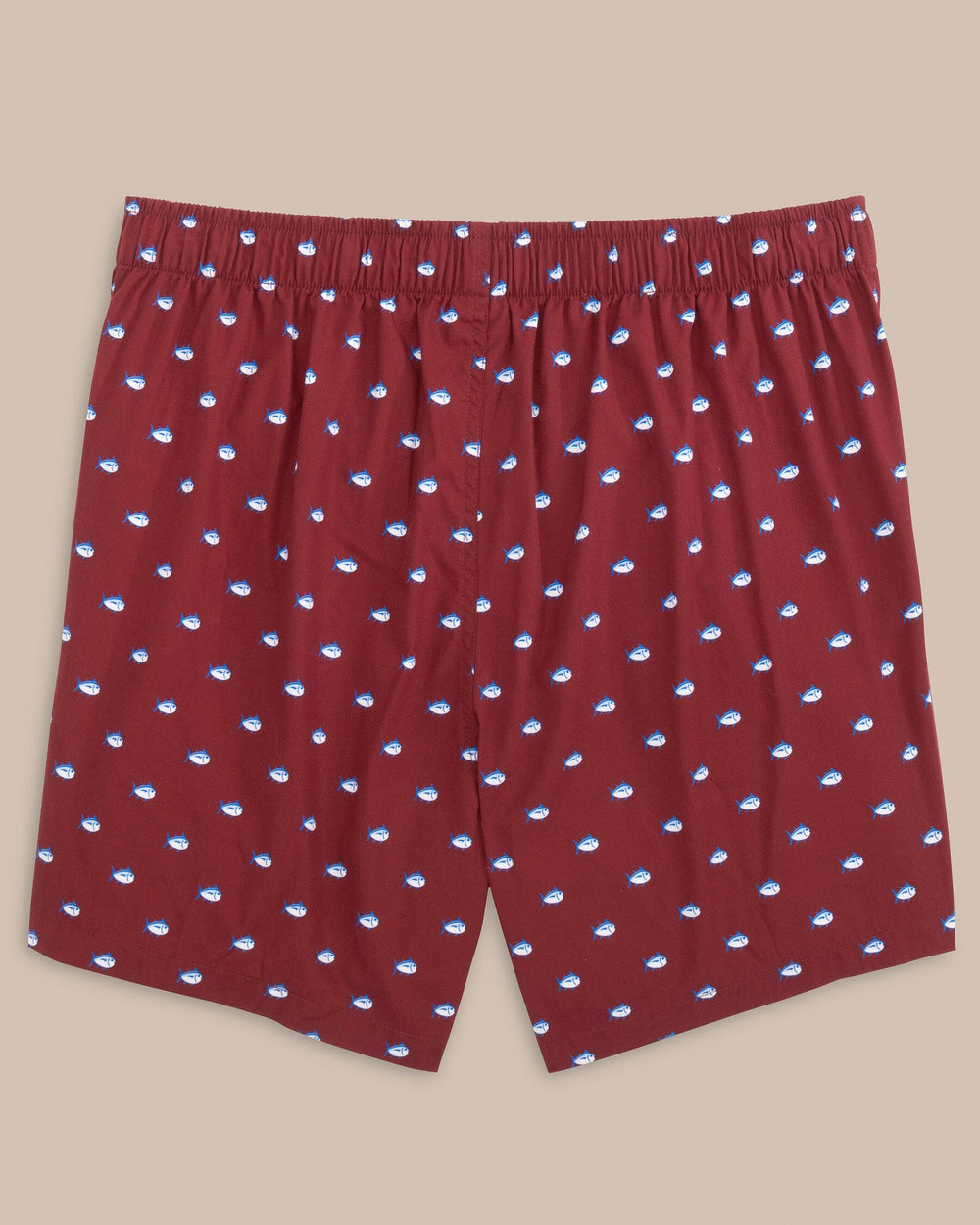 The back view of the Southern Tide Skipjack Boxer Short by Southern Tide - Muscadine