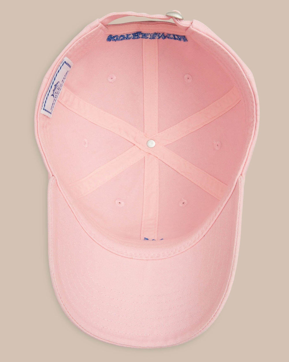 The inside view of the Southern Tide Skipjack Hat by Southern Tide - Pink