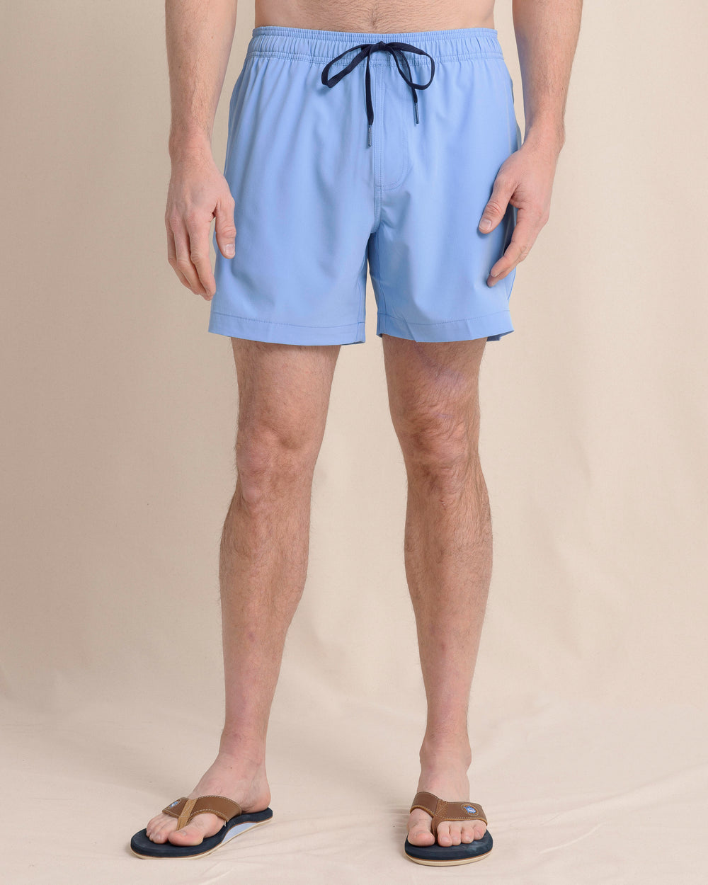 The front view of the Southern Tide Solid Swim Trunk 3 by Southern Tide - Ocean Channel