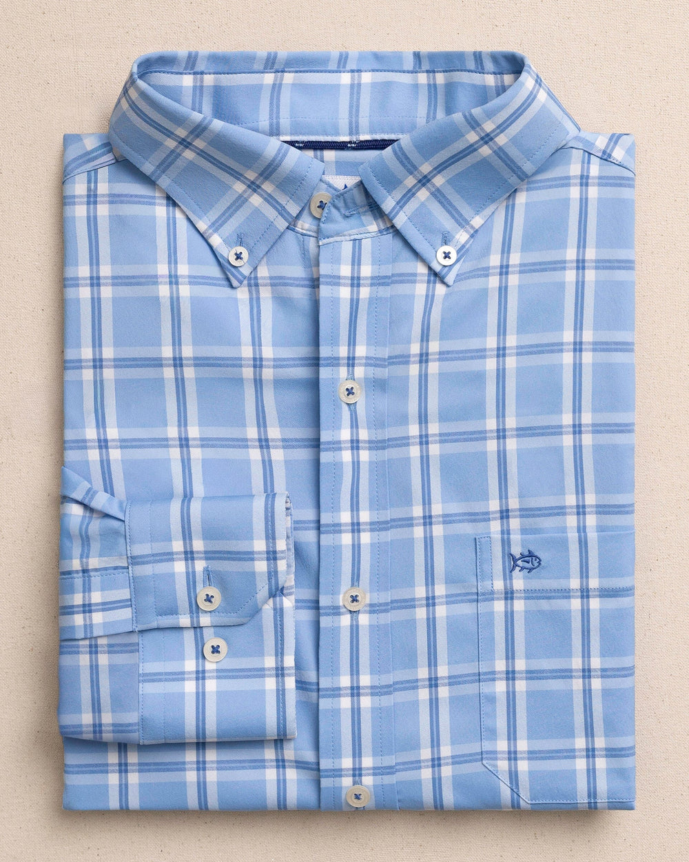 The front view of the Southern Tide South Beach Coastal Breeze® Sport Shirt by Southern Tide - Ocean Channel