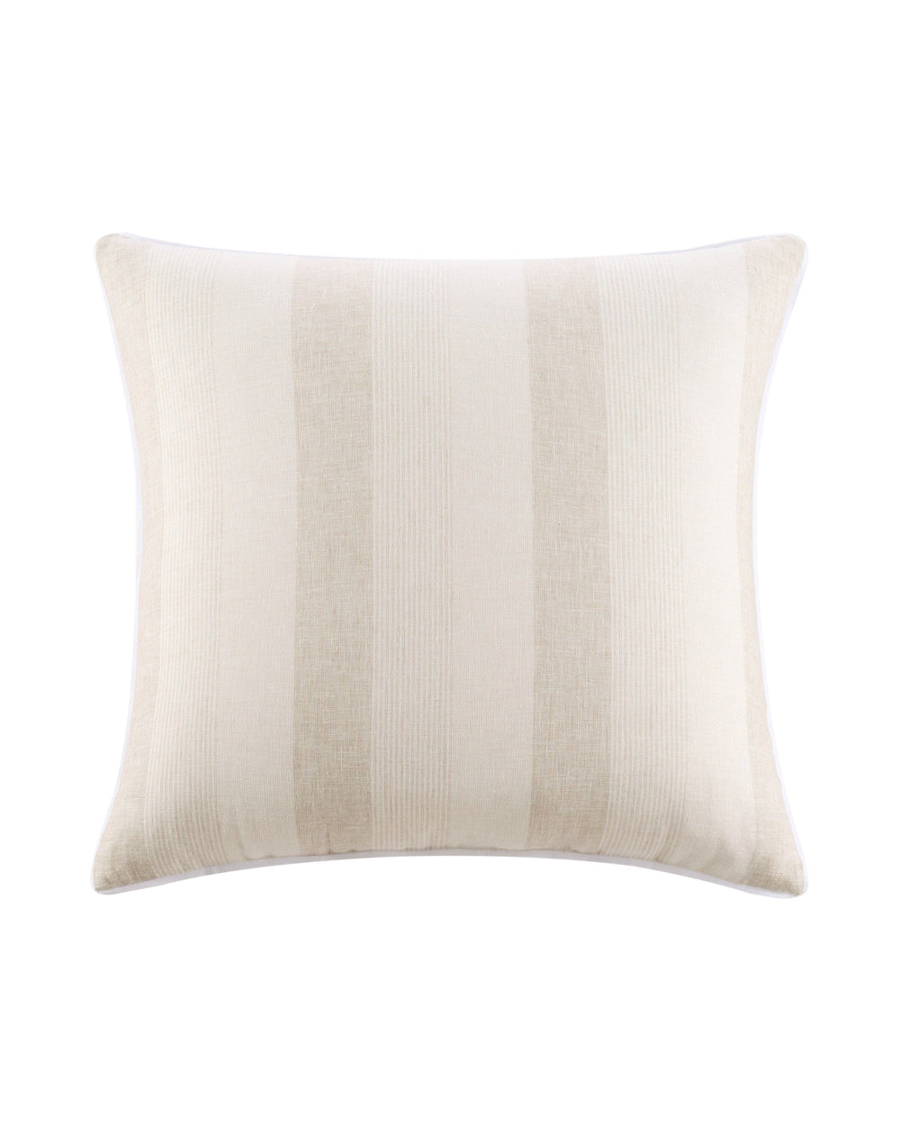 The front view of the Southern Tide Batten Square Linen Decorative Pillow by Southern Tide - Linen